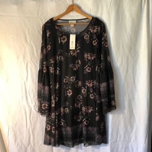 NWT Style and Co shear black tunic size 1x